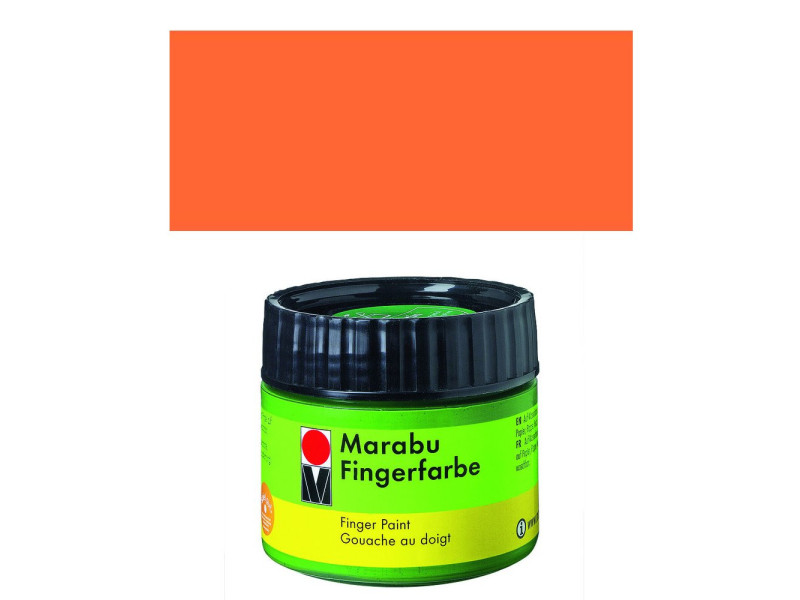 Marabu Gouache au doigt, orange, 100 ml, dans une bo