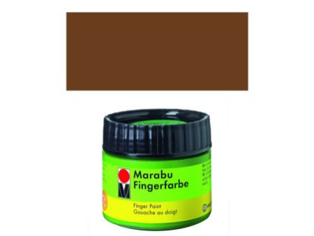 Marabu Gouache au doigt, marron, 100 ml, dans une bo