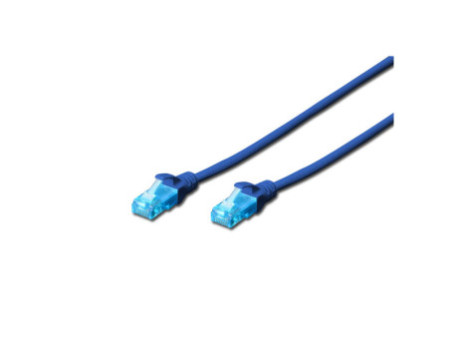 DIGITUS Câble patch Premium, Cat.5e, U/UTP, 1,0 m, bleu