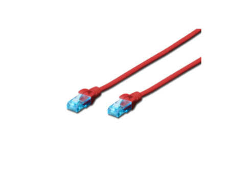 DIGITUS Câble patch Premium, Cat.5e, U/UTP, 10,0 m, rouge