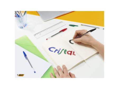 BIC Stylo à bille Cristal Medium, assorti, en sachet de 10
