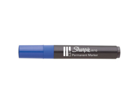 Sharpie W10 marqueur permanent, pointe biseautée, bleu