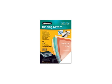 Fellowes Couverture, A4, PVC, jaune - transparent, 0,20 mm
