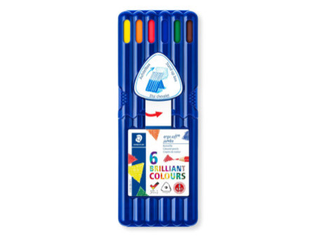 STAEDTLER Crayons de couleur ergosoft gros module, étui de 6