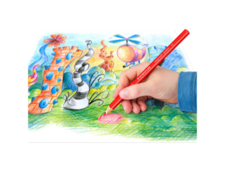 STAEDTLER Crayons de couleur ergosoft gros module, étui de 6