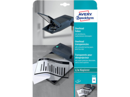 AVERY Zweckform films pour rétroprojecteurs, A4, transparent