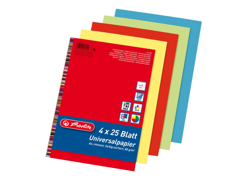 herlitz Papier multifonction  "Colourmix", A4, 80 g/m 2 ,
