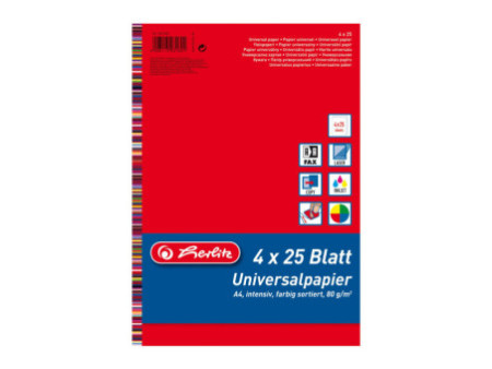 herlitz Papier multifonction  "Colourmix", A4, 80 g/m 2 ,