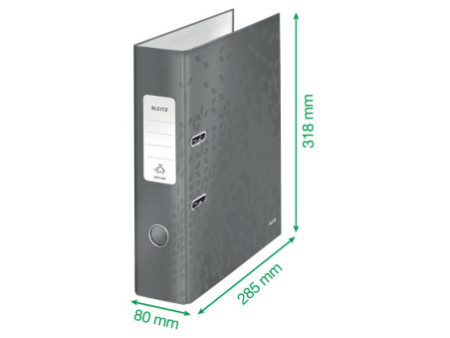 LEITZ classeur à levier WOW 180º, A4, 80 mm, blanc perle