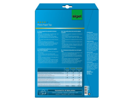 sigel papier photo jet d'encre Top, A4, brillant, 170 g/m2