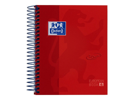 Oxford Cahier à spirale European Book Touch, A6, quadrillé