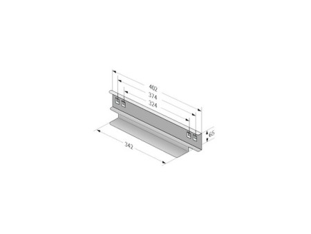 apranet Glissière, profondeur variable, capacité: 50 kg/pair