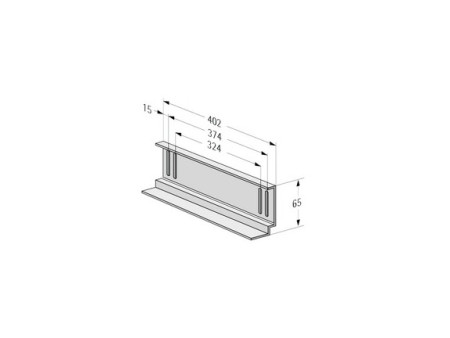 apranet Glissière, profondeur variable, capacité: 50 kg/pair