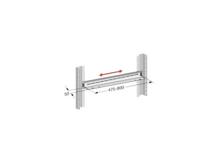 apranet Glissière, profondeur variable, capacité: 50 kg/pair