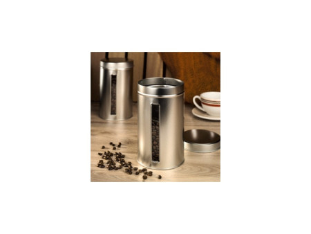 xavax boîte pour café et grains de café, en métal, argenté