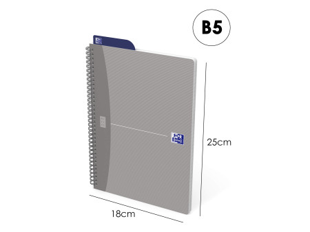 Oxford Carnet à spirale 'Essentials' B5 180 pages, quadrillé