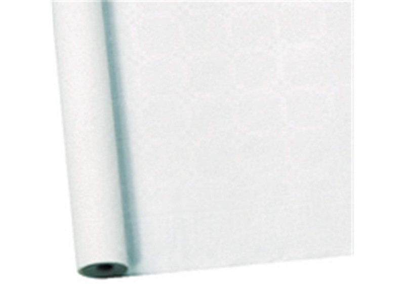 SUSY CARD Nappe de table damassée, rouleau, 10 x 1, blanc,