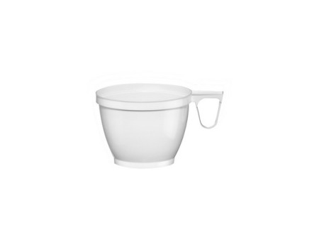 SUSY CARD Tasses à café en plastique,avec anse,blanc, 0,18l