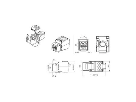 DIGITUS Keystone Module Cat.6 A (profond), classe E, non