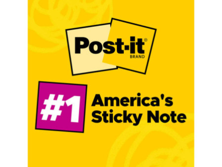 3M Post-it 100 feuilles/bloc, 76 x 76 mm, jaune, ligné