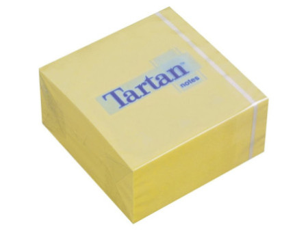 Tartan Bloc repositionnable, 76 x 76 mm, jaune, 400 feuilles