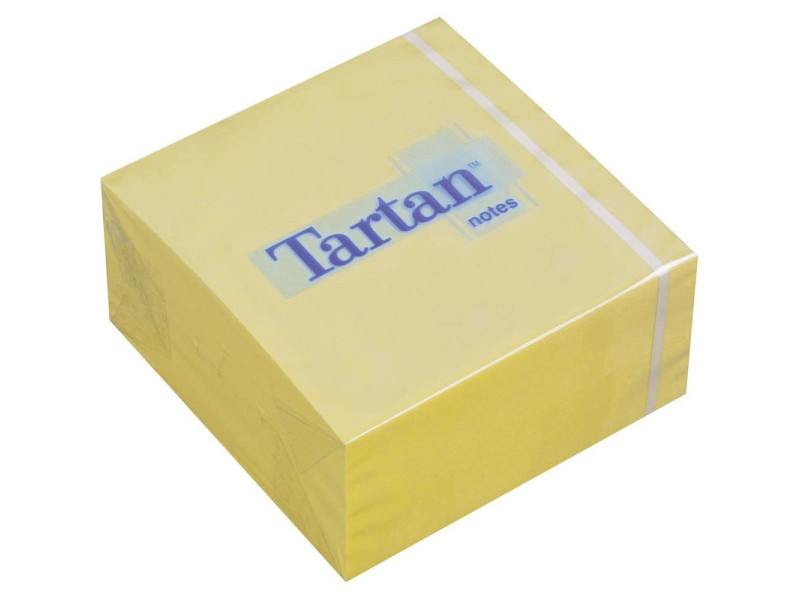 Tartan Bloc repositionnable, 76 x 76 mm, jaune, 400 feuilles
