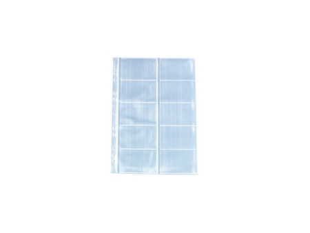 herlitz pochettes perforées pour cartes de visite, (L)110 x