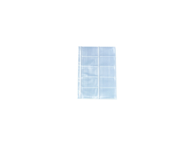 herlitz pochettes perforées pour cartes de visite, (L)110 x