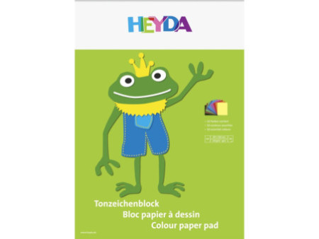 HEYDA Bloc papier à dessin, format A3, 130 g/m2