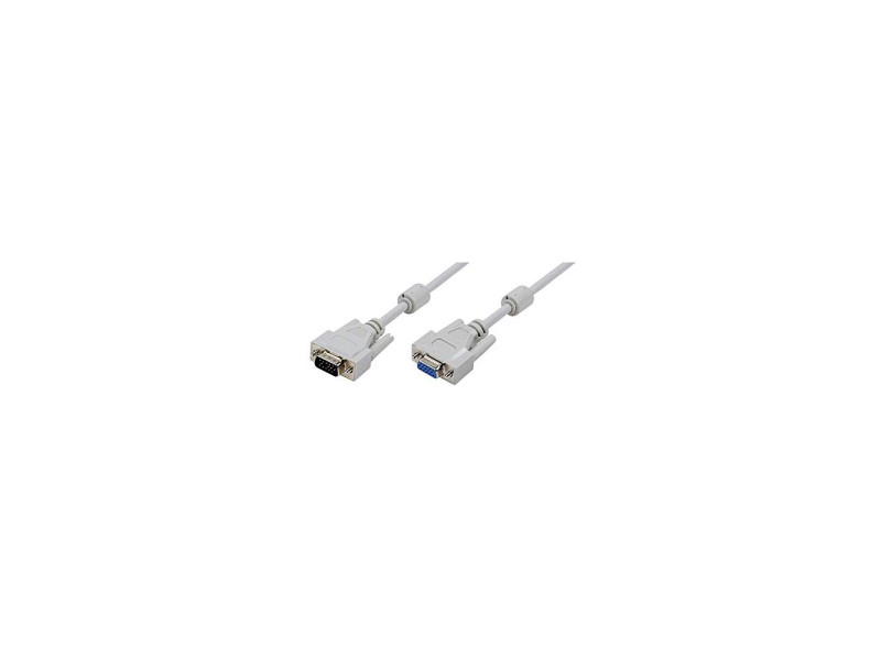 LogiLink VGA Monitor Verlängerungskabel, grau, 3,0 m