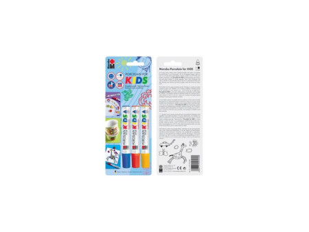 Marabu Feutre porcelaine "Porcelain for KIDS", blister de 3