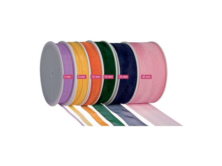 Hotex Ruban en mouseline de soie, 3 mm x 10 m, bordeau