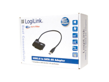 LogiLink port USB 3.0  - câble d'aptateur SATA III, bloc.
