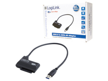 LogiLink port USB 3.0  - câble d'aptateur SATA III, bloc.