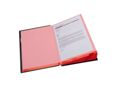 ELBA parapheur reliure folio collée, 10 compartiments, noir