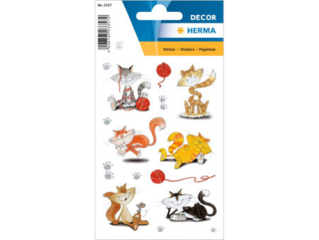 HERMA sticker DECOR "chats rigolos", scintillant