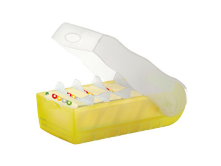 HAN Boîte à fiches CROCO, A8, boîtier: jaune translucide