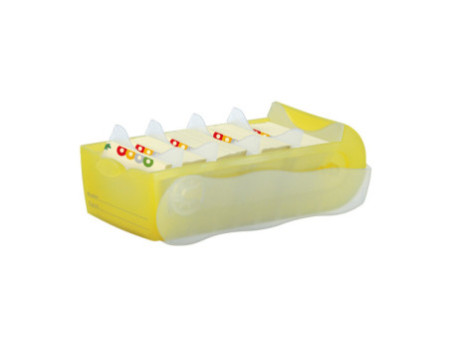 HAN Boîte à fiches CROCO, A8, boîtier: jaune translucide
