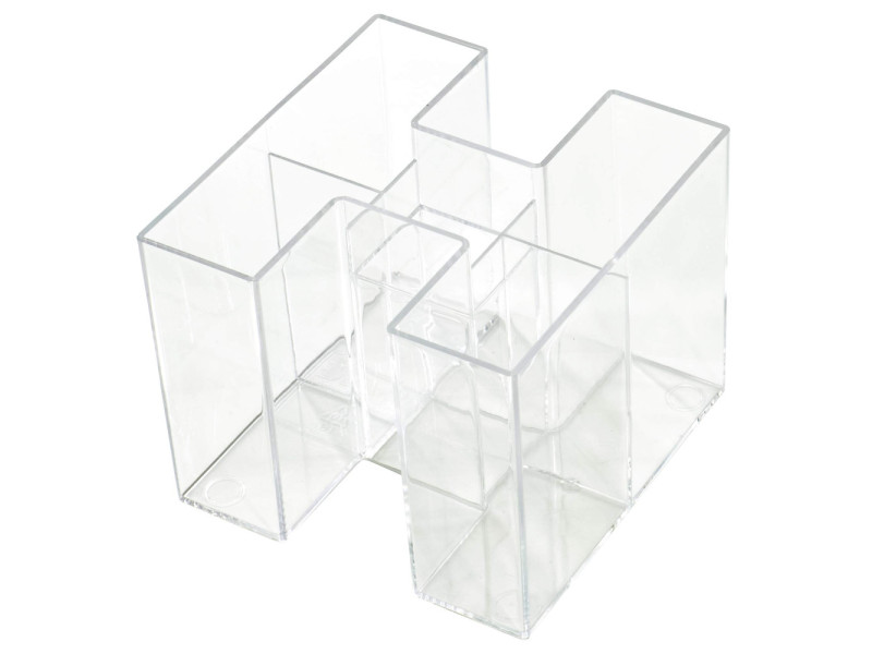 HAN Multipot à crayons BRAVO, 5 compartiments, transparent