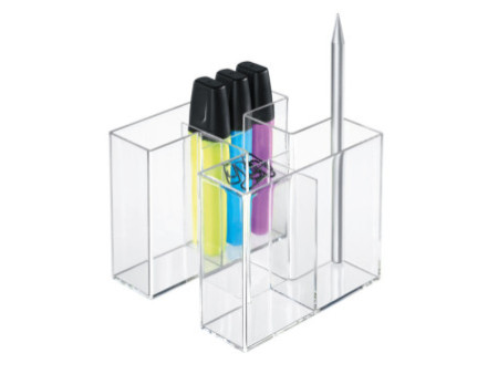 HAN Multipot à crayons BRAVO, 5 compartiments, transparent