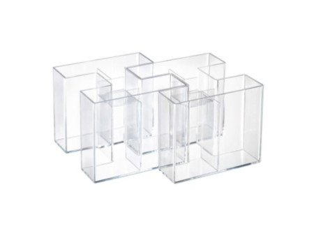 HAN Multipot à crayons BRAVO, 5 compartiments, transparent