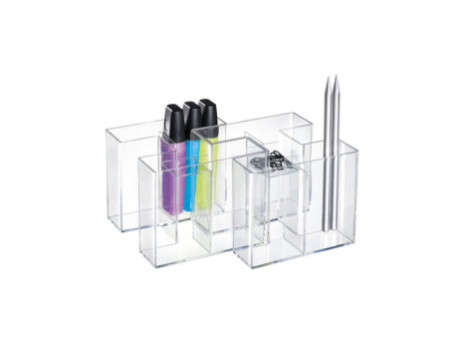 HAN Multipot à crayons BRAVO, 5 compartiments, transparent