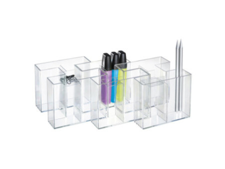 HAN Multipot à crayons BRAVO, 5 compartiments, transparent