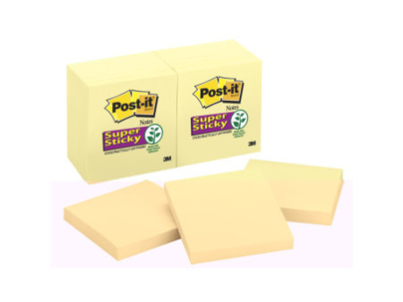 3M Post-it Super Sticky Notes adhésives, 76 x 76 mm, jaune