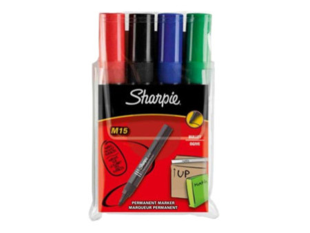 Sharpie M15 marqueur permanent, pointe ogive, étui de 4