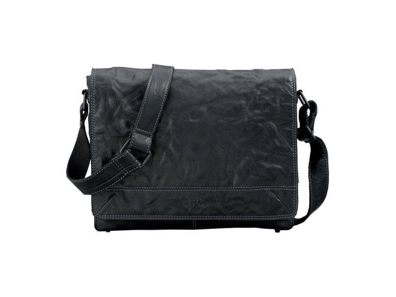 PRIDE&SOUL Sac bandoulière "STORM", en cuir, noir