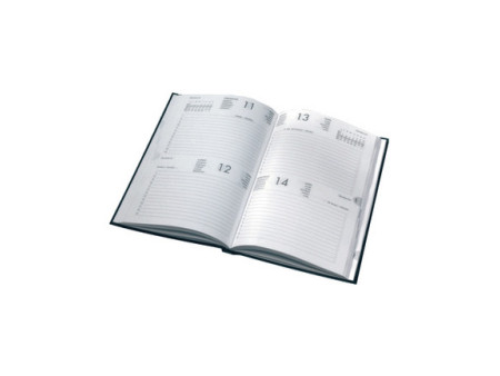 LECAS Agenda Carré 2 jours Travers, 140 x 220 mm, 2026, noir