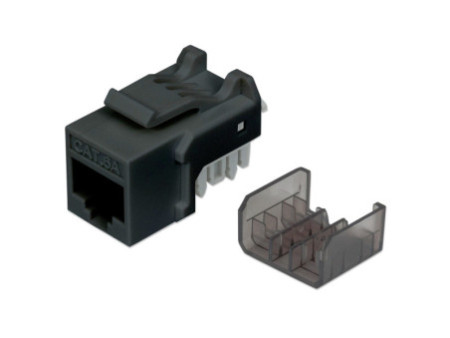 LogiLink Module keystone Cat.6A, non blindé, noir