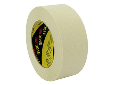 3M Ruban adhésif crêpé 301E, 48 mm x 50 m, Papier, beige