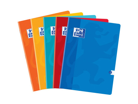 Oxford Cahier piqûre, 240 x 320 mm, Seyès, 96 pages,lot de 5